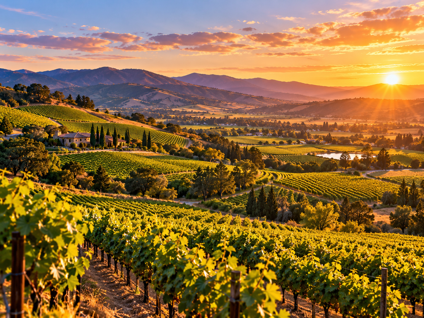 Napa and Sonoma vineyards